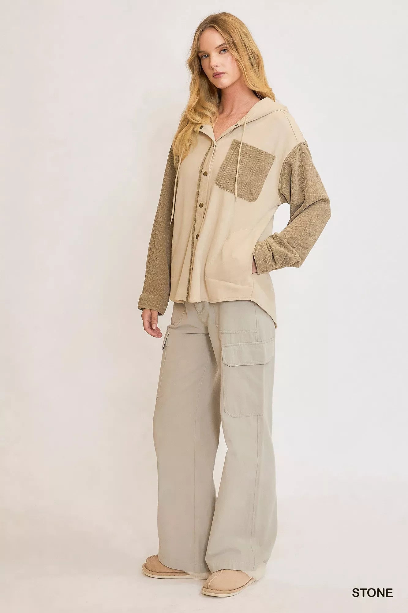 Shacket en tissu éponge délavé Umgee