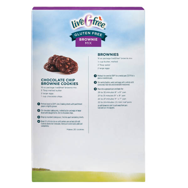 Préparation pour brownies sans gluten liveGfree, 453 g