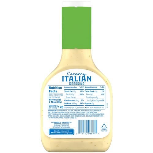 Sauce Salade Italienne Crémeuse Kroger 473 ml