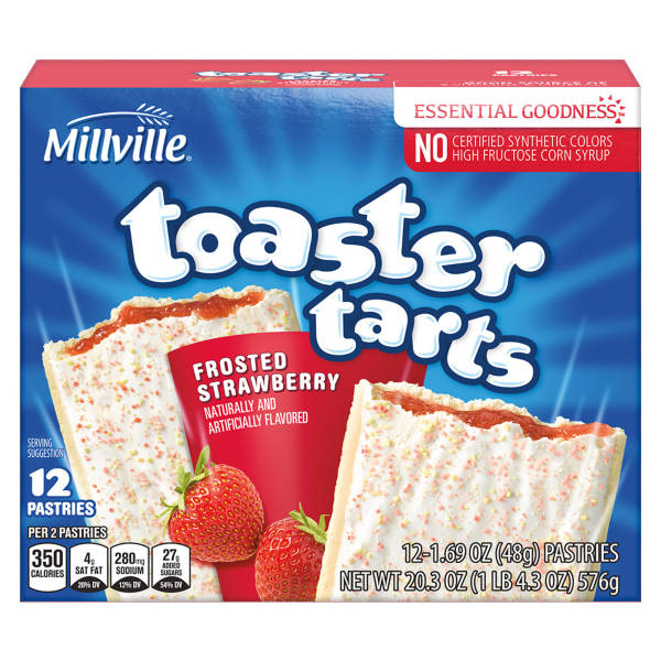 Pâtisseries à toaster Pop Tarts Kellogg's Frosted Strawberry, 12 unités