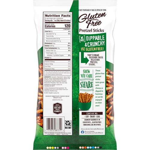 Snyders Of Hanover Bretzels, Bâtonnets de Bretzels Sans Gluten, 226 g