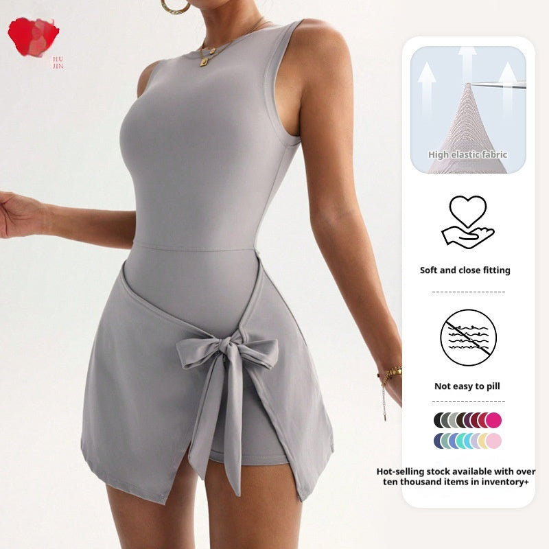 Robe de yoga mini-active sans manches Beauty-Back pour femme