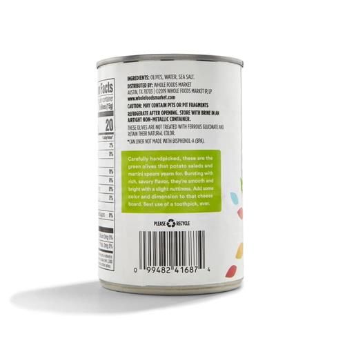 Whole Foods Market, Olives vertes dénoyautées, 170 g