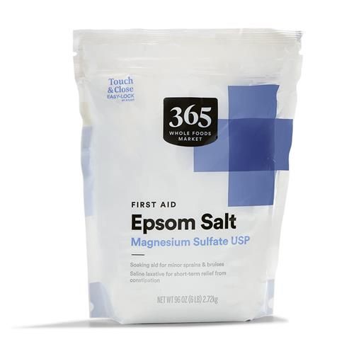 Whole Foods Market, Sel d'Epsom de premiers secours, Sulfate de magnésium USP, 96 onces