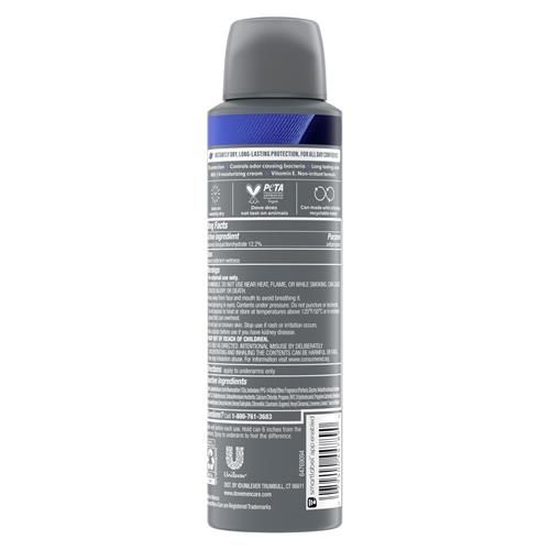Dove Men+Care Anti-transpirant Déodorant Anti-Taches Fraîcheur Sèche en Vaporisateur pour Homme Anti-Marques Blanches et Jaunes, Protection Anti-Transpiration et Odeurs 72H avec Technologie Triple Protection 107g