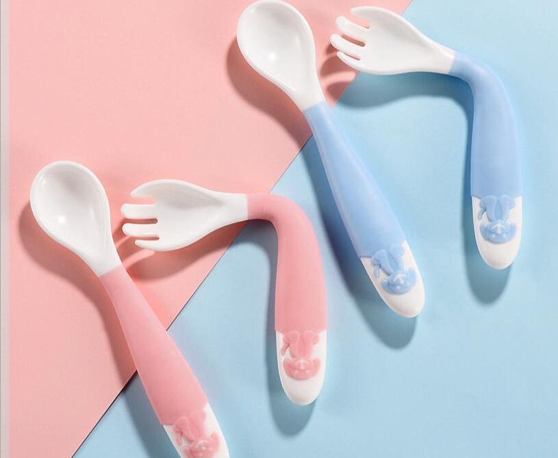 Cuillères et fourchettes pour bébé, ensemble de vaisselle, gadget pratique, couverts pour enfants, fourchettes d'alimentation, cuillère à couverts pour bébé, ustensiles pour bébé, cuillères et fourchettes