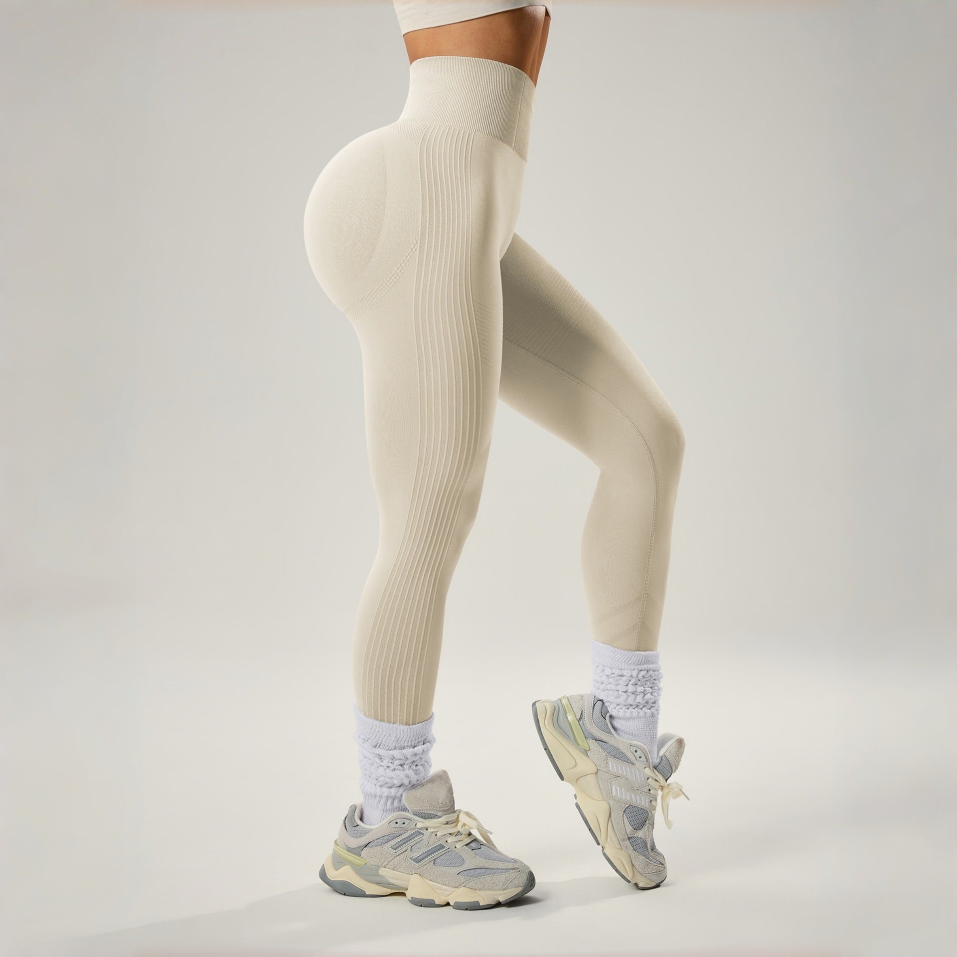 Pantalon de yoga taille haute pour femme – Legging galbant et gainant (contrôle du ventre)