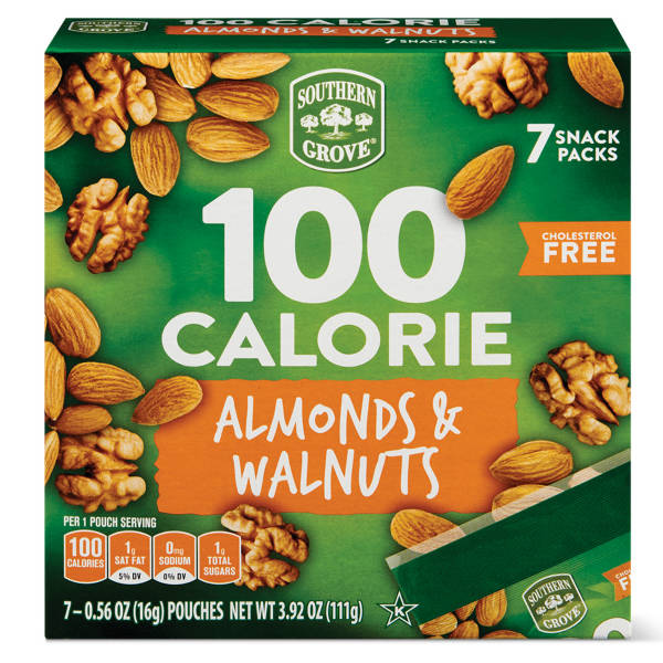 Mélange de noix Southern Grove (amandes et noix) 100 calories, paquet de 111 g