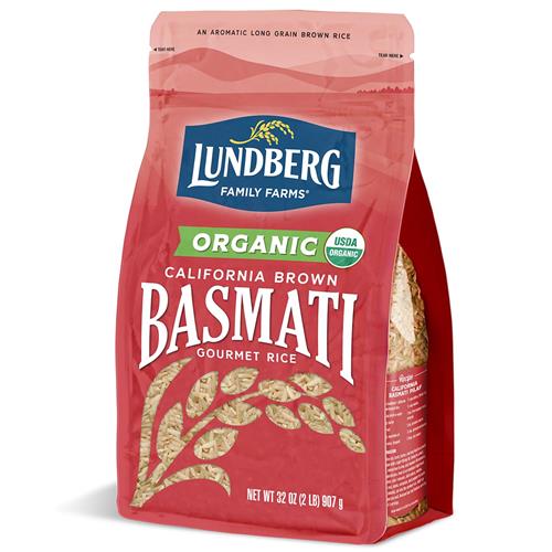 Riz brun basmati biologique à grains longs Lundberg – Non collant, moelleux et aromatique, 907 g