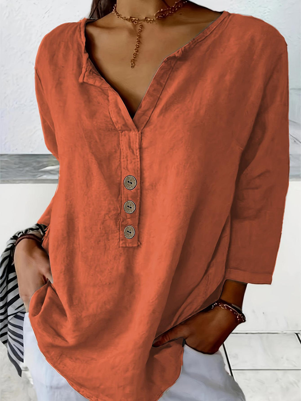 Chemise à col cranté moderne – Un incontournable décontracté et chic