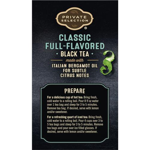Thé noir Earl Grey Sélection privée 20 sachets