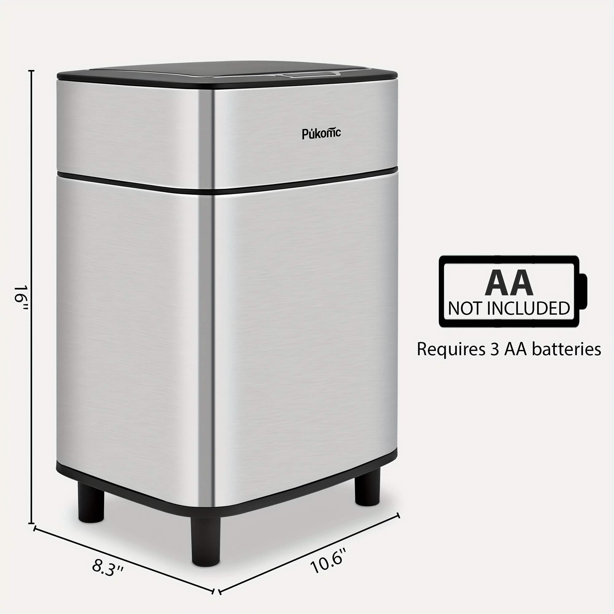 Poubelle automatique en acier inoxydable avec capteur – Fermeture silencieuse mains libres et système anti-odeurs
