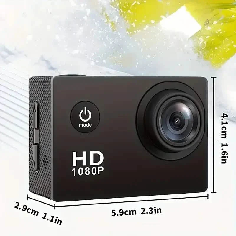 Caméra d'action Ultra HD 1080P – Grand angle 140°, objectif Fisheye, écran LCD