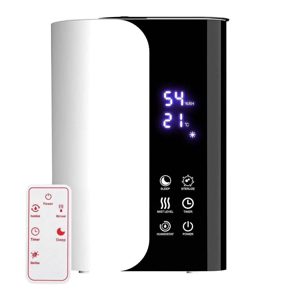 Humidificateur 5 L à remplissage par le haut, brume fraîche, avec diffuseur d'huiles essentielles et filtre