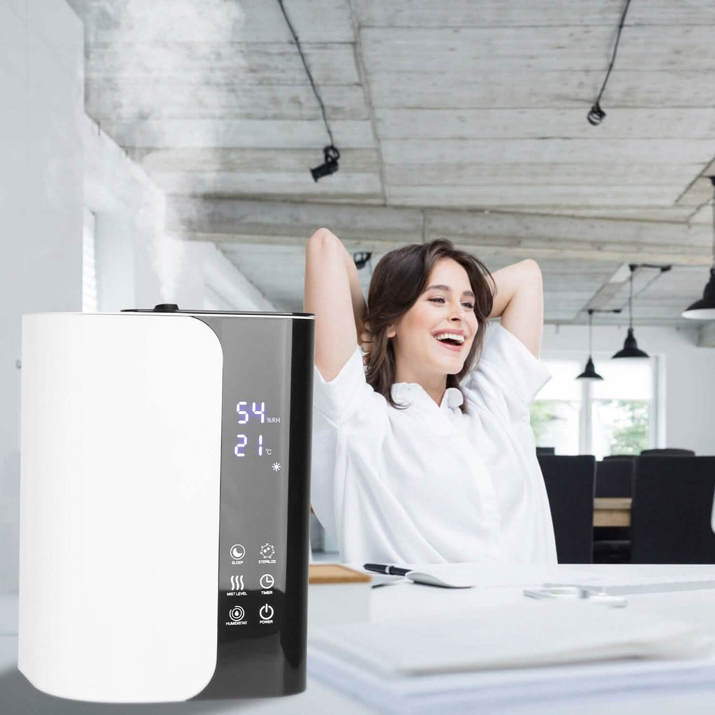 Humidificateur 5 L à remplissage par le haut, brume fraîche, avec diffuseur d'huiles essentielles et filtre