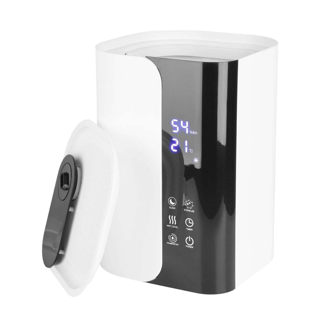 Humidificateur 5 L à remplissage par le haut, brume fraîche, avec diffuseur d'huiles essentielles et filtre