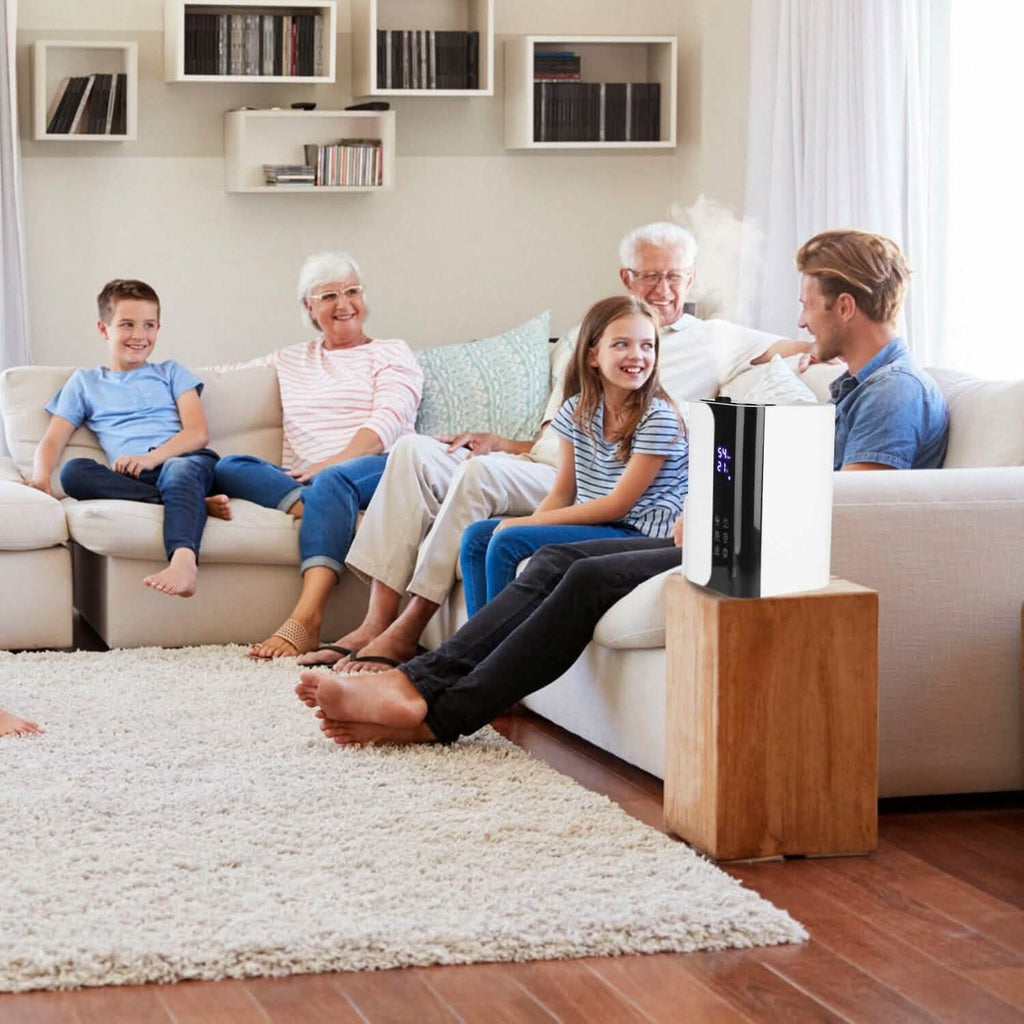 Humidificateur 5 L à remplissage par le haut, brume fraîche, avec diffuseur d'huiles essentielles et filtre