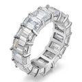 Anneau éternité taille émeraude 5MM
