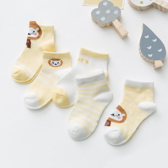 5 paires de chaussettes pour bébé de 0 à 2 ans, chaussettes pour bébés filles, maille de coton mignonne, chaussettes pour nouveau-nés garçons et tout-petits, accessoires de vêtements pour bébés