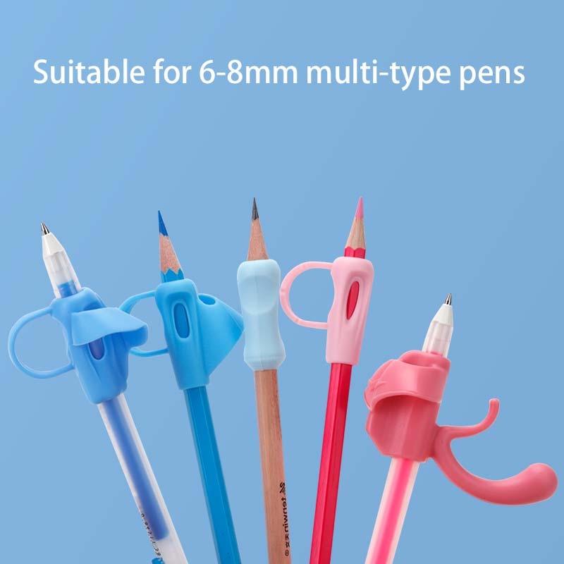 5 pièces porte-crayon pour enfants, aide à l'écriture pour enfants, dispositif de correction de posture, outils d'écriture pour enfants, aide à la correction de l'écriture pour enfants