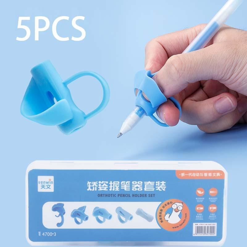 5 pièces porte-crayon pour enfants, aide à l'écriture pour enfants, dispositif de correction de posture, outils d'écriture pour enfants, aide à la correction de l'écriture pour enfants