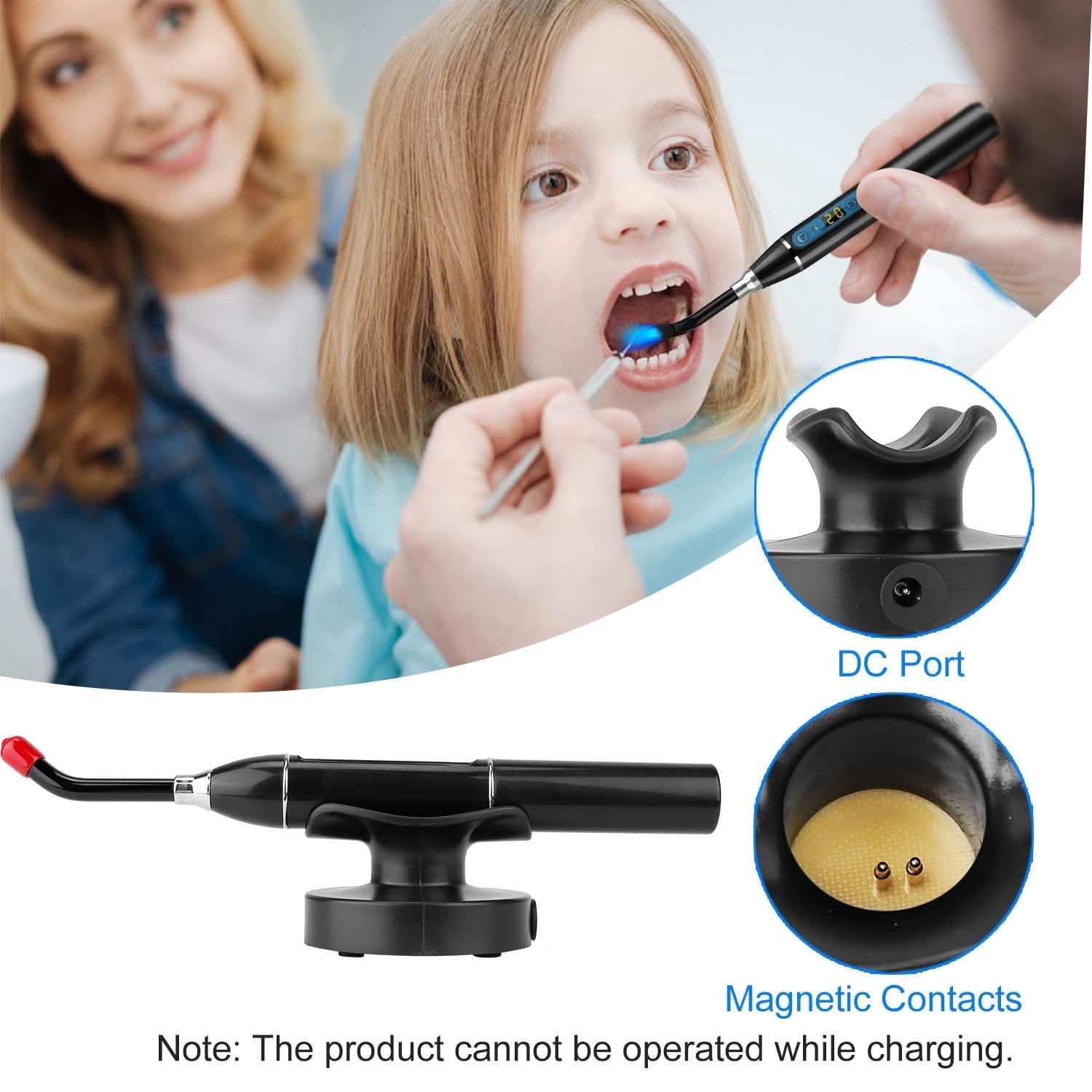 Lampe à photopolymériser dentaire à LED sans fil 5W