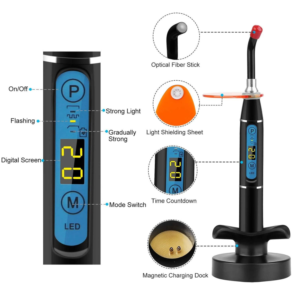 Lampe à photopolymériser dentaire à LED sans fil 5W
