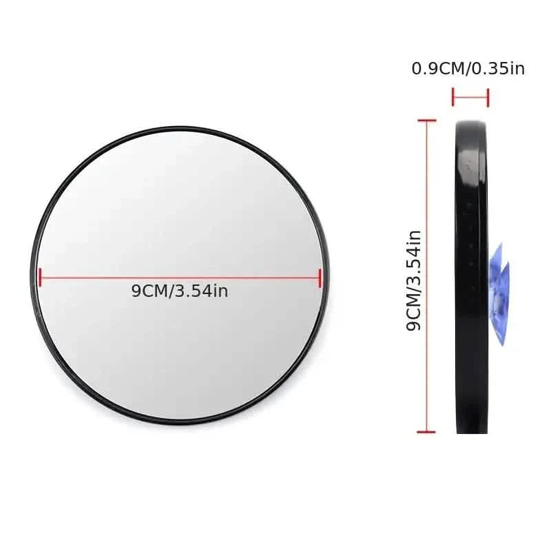 Miroir grossissant 5X/10X/15X avec ventouses