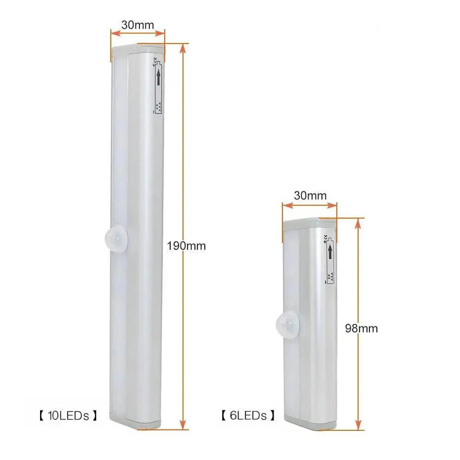 6/10 LEDs PIR LED Capteur de Mouvement Lumière Armoire Penderie Lit Lampe LED Sous Meuble Veilleuse Pour Placard Escaliers Cuisine