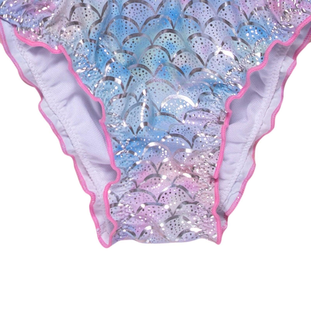 Maillot de bain deux pièces fendu pour filles de 6 à 11 ans, motif dessin animé frais et mignon, maillot de bain deux pièces floral pour enfants, maillot de bain d'été mini pour enfants