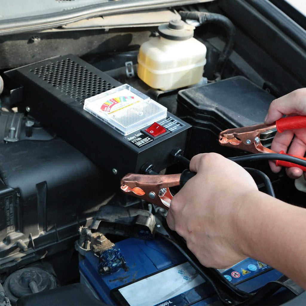 Testeur de batterie automobile 6-12 V avec pinces crocodiles isolées renforcées en cuivre