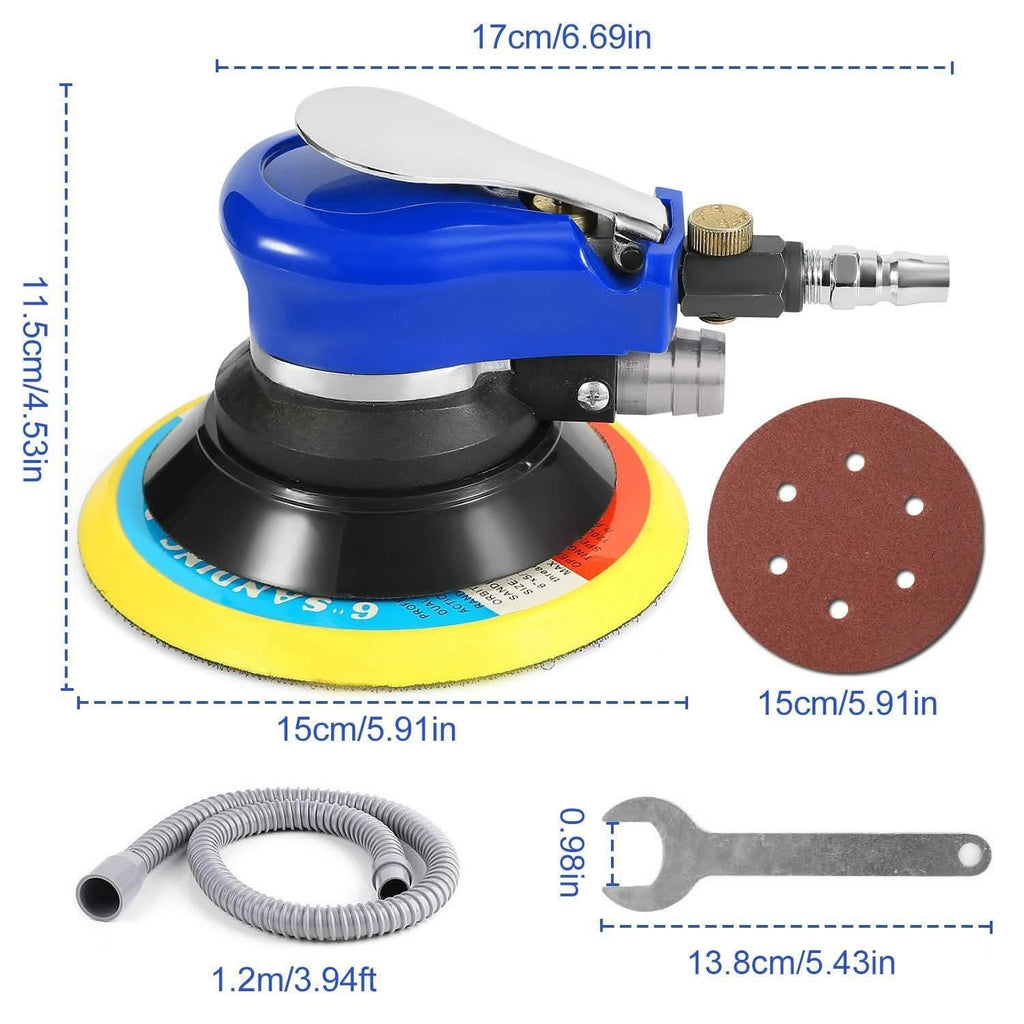 Ponceuse pneumatique orbitale aléatoire 6 po