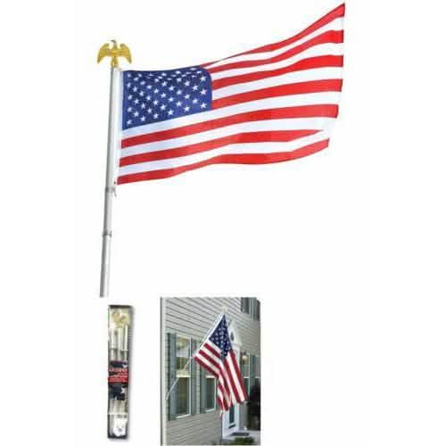 Mat de drapeau américain de luxe de 1,80 m avec aigle doré par Americana