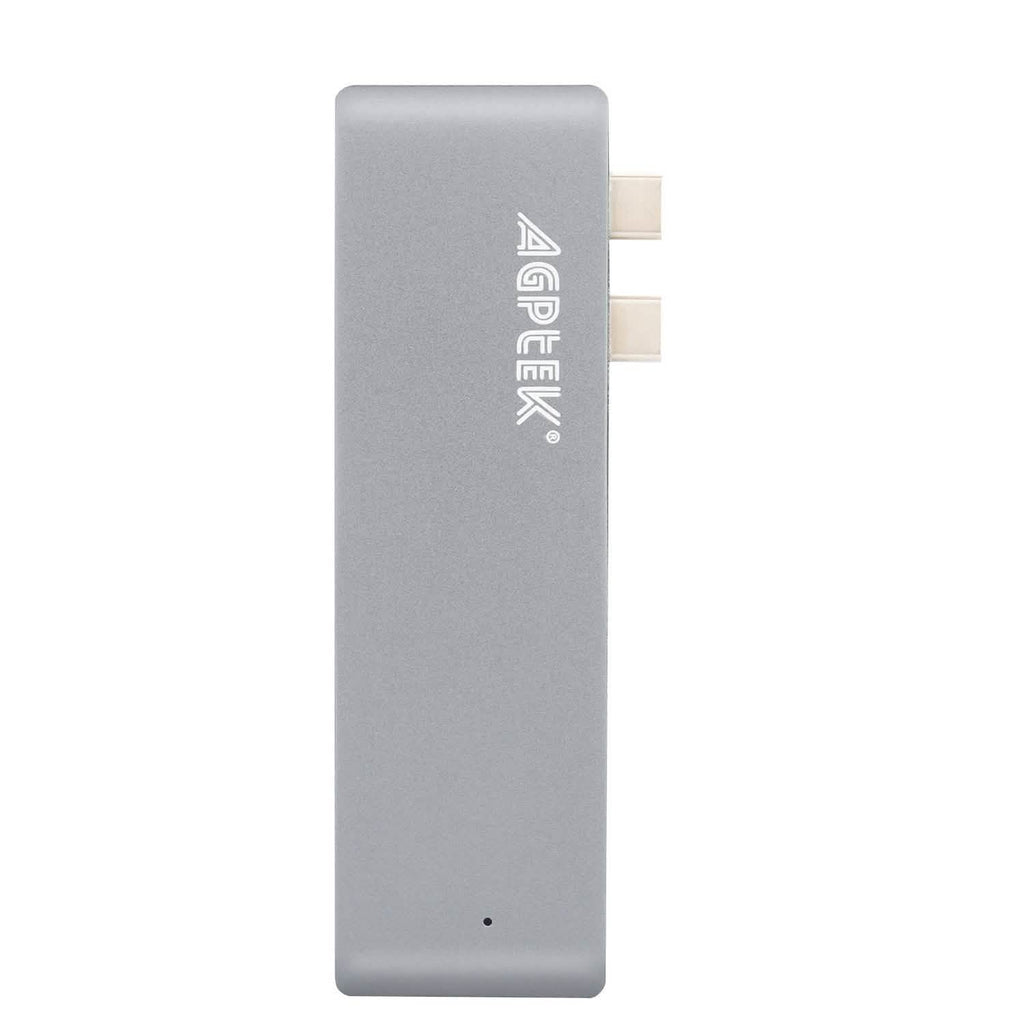 Adaptateur de concentrateur USB-C Type-C 6-en-1 double port USB 3.0 Thunderbolt 3