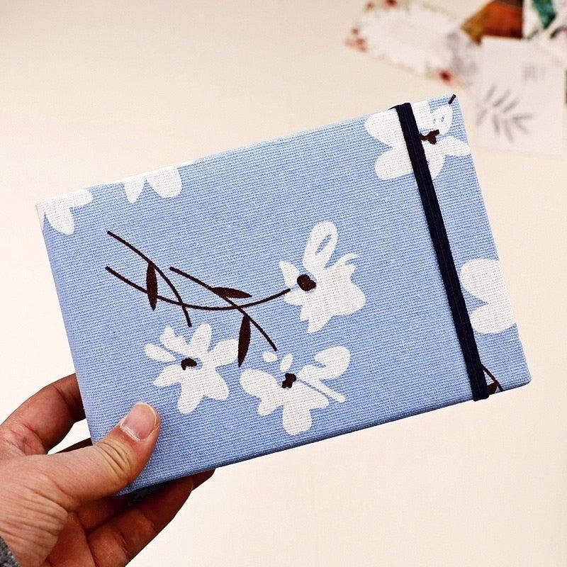 6 pouces 100PCS Album Photo Élégant et Simple Mini Album Photo sur Tissu Rangement de Cartes Postales Polaroid Brochure en Tissu Cahier de Souvenirs en Papier Albums Photo Bébé Famille Cadeaux Créatifs