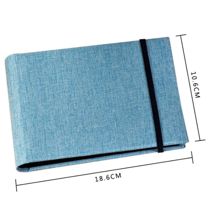6 pouces 100PCS Album Photo Élégant et Simple Mini Album Photo sur Tissu Rangement de Cartes Postales Polaroid Brochure en Tissu Cahier de Souvenirs en Papier Albums Photo Bébé Famille Cadeaux Créatifs