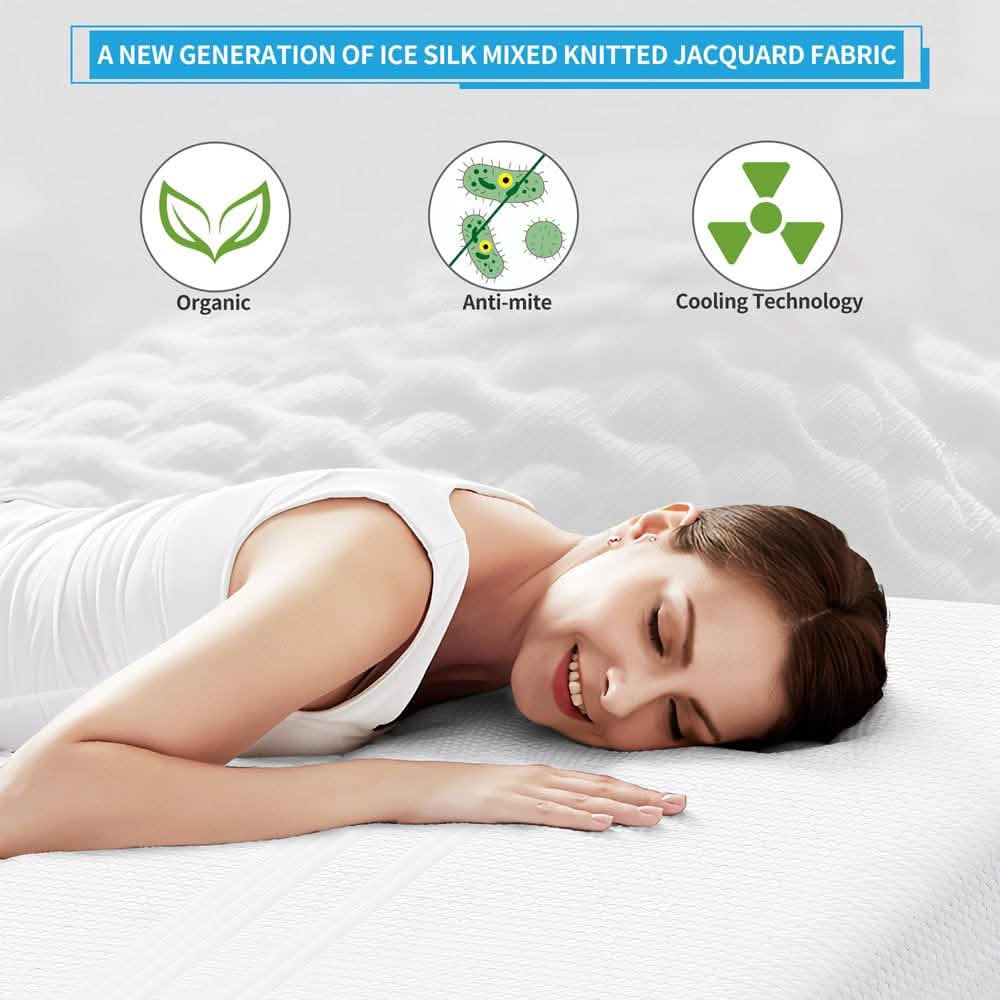 Matelas de 15 cm avec technologie de gel rafraîchissant et spatiale