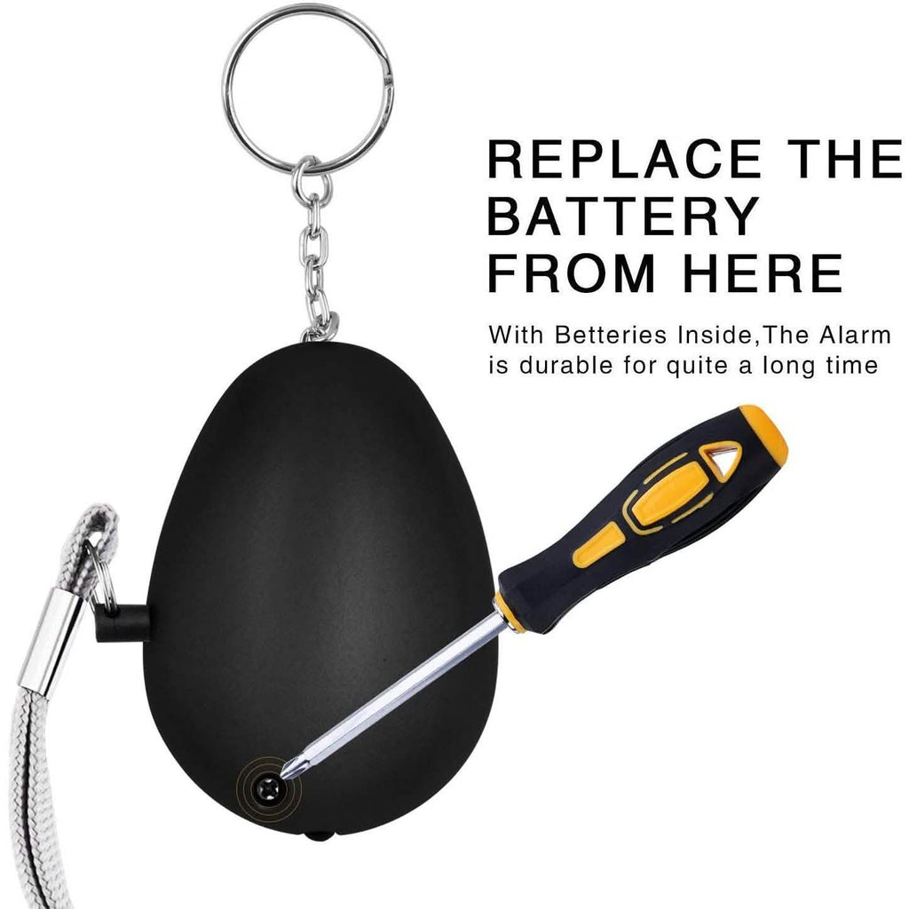 Lot de 6 : Porte-clés alarme de sécurité personnelle 140 dB avec lumières LED
