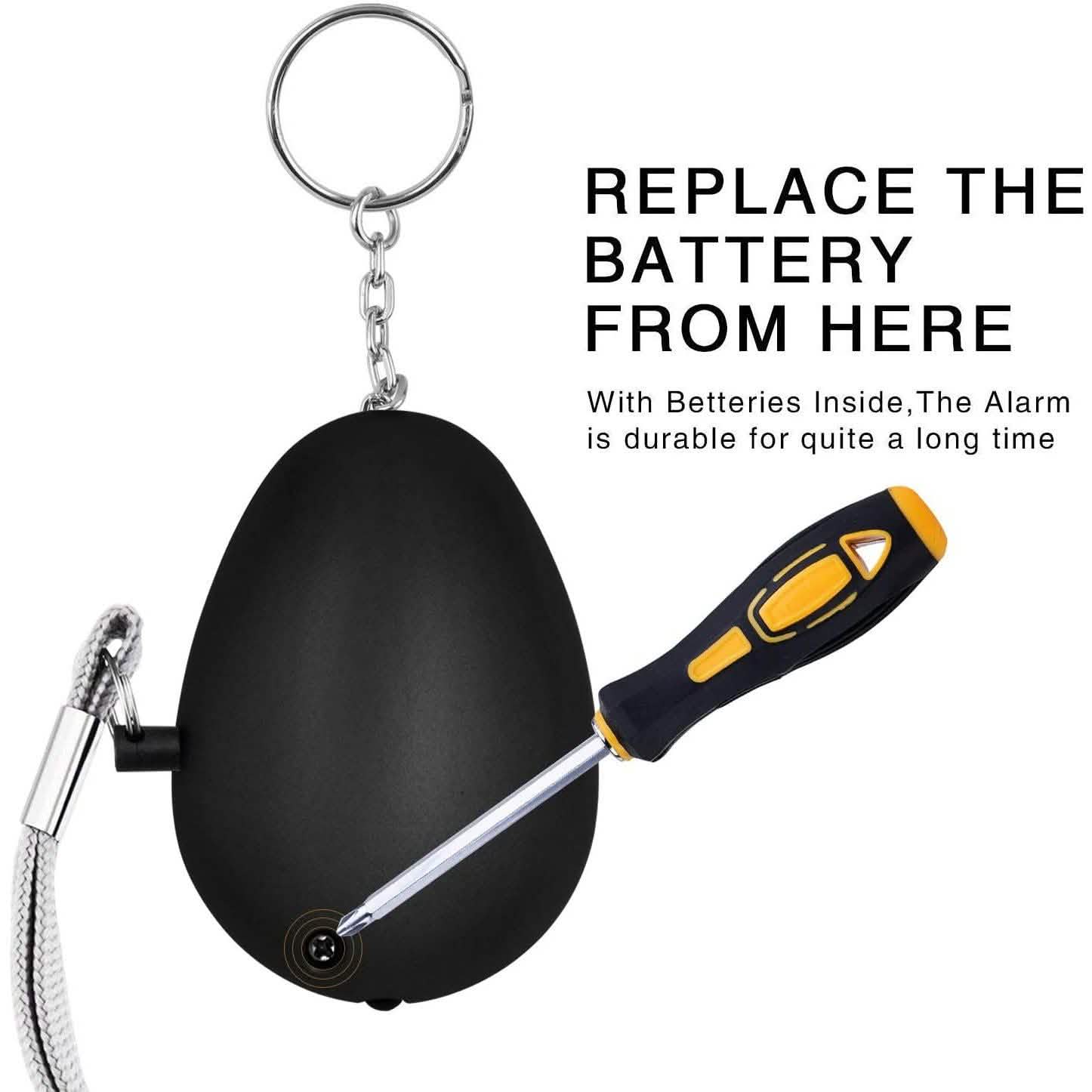 Lot de 6 : Porte-clés alarme de sécurité personnelle 140 dB avec lumières LED