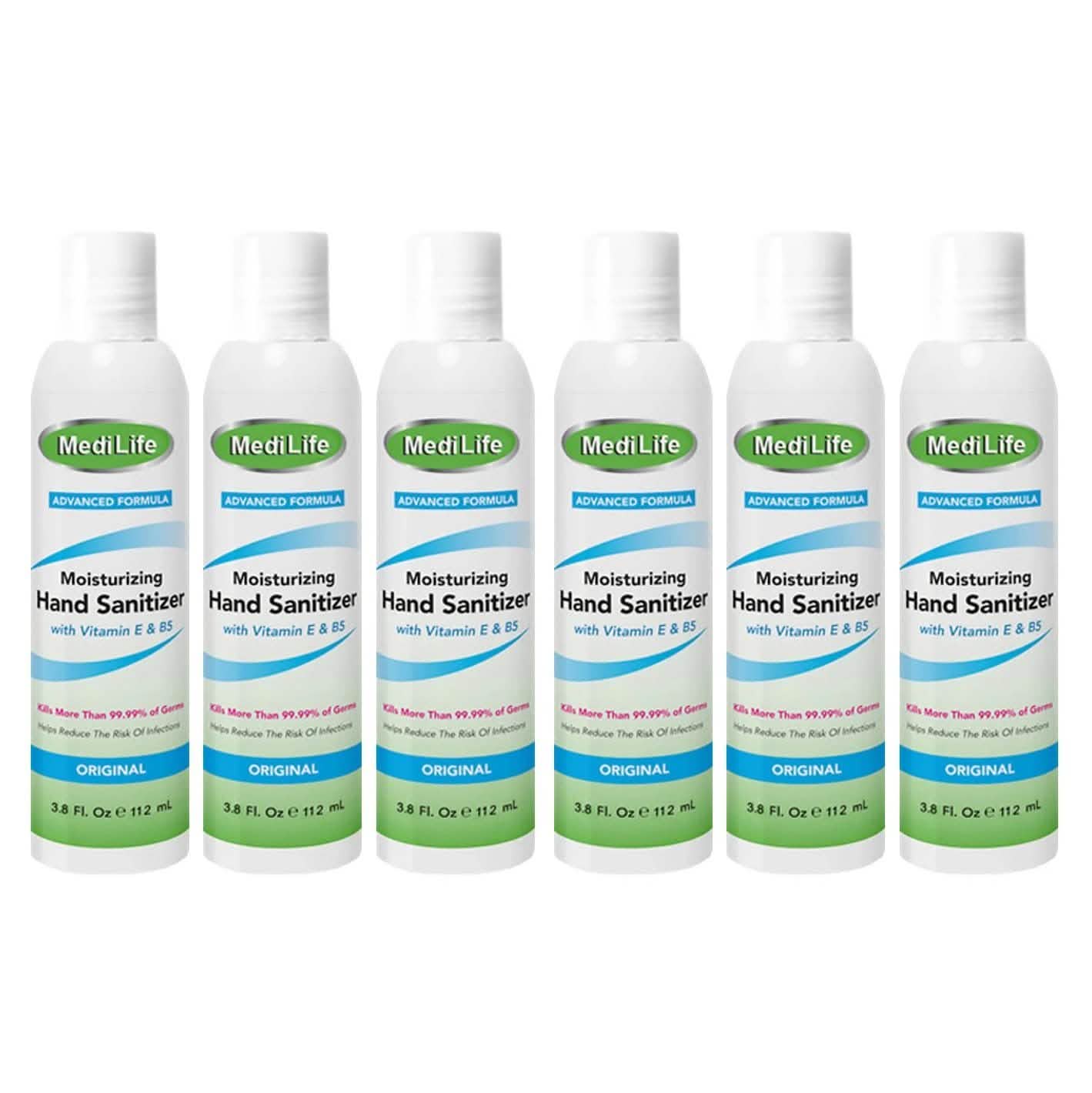 Lot de 6 : Nettoyant et désinfectant pour les mains antibactérien de 112 ml