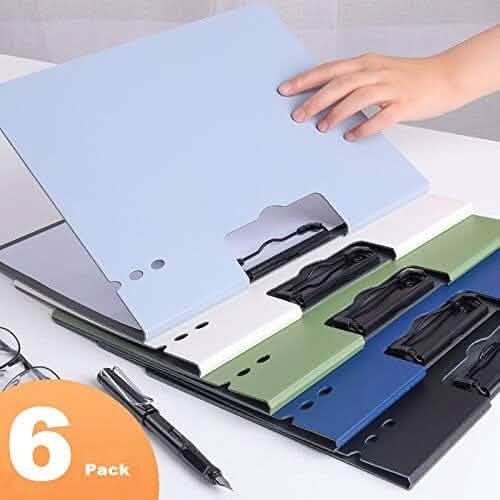 Paquet de 6 : classeur A4 sans perforation avec pince à ressort