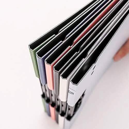 Paquet de 6 : classeur A4 sans perforation avec pince à ressort