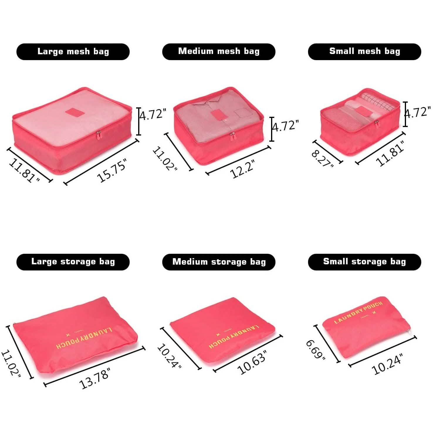 6 pièces : Cubes de rangement Fitnate à compression