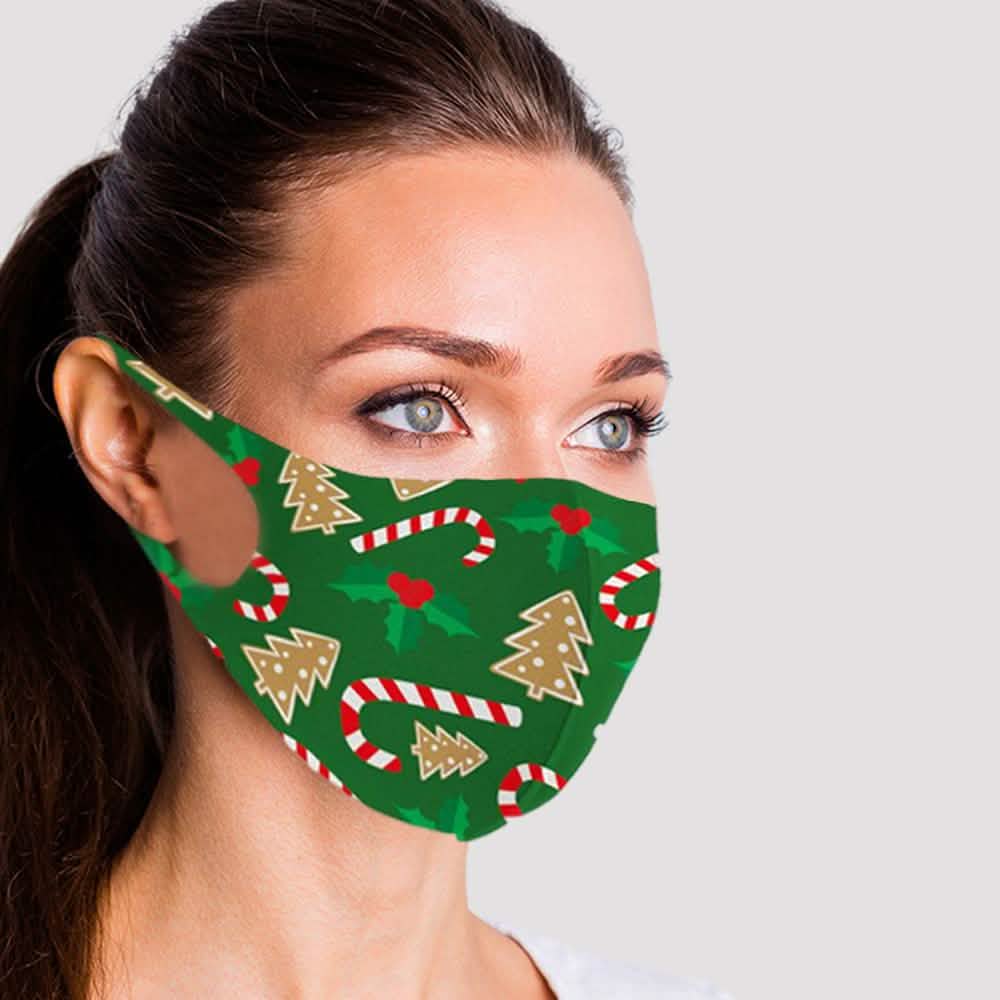 Lot de 6 : Masques réutilisables sur le thème des fêtes, au design amusant