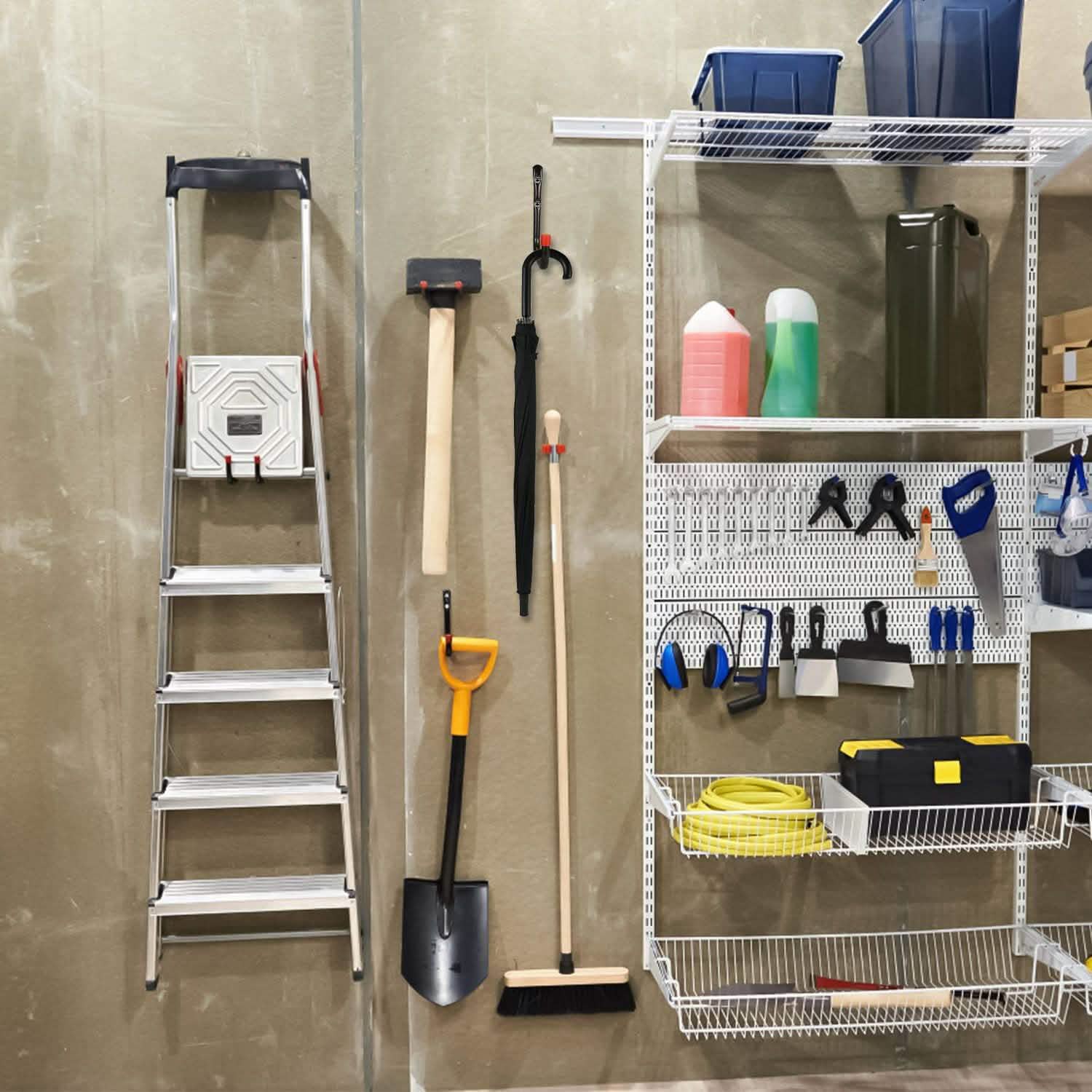 6 crochets de rangement pour garage
