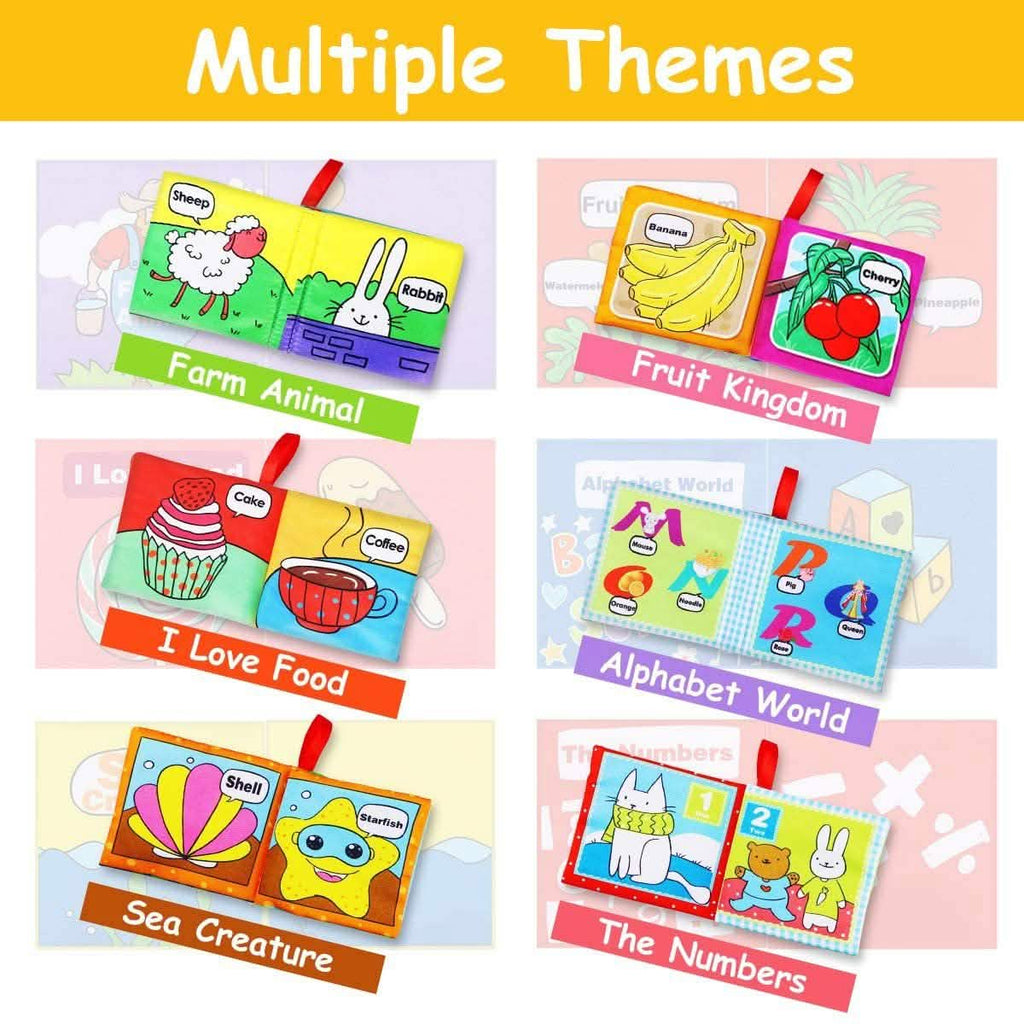 Lot de 6 : Livres en Tissu Magicfun pour Bébés