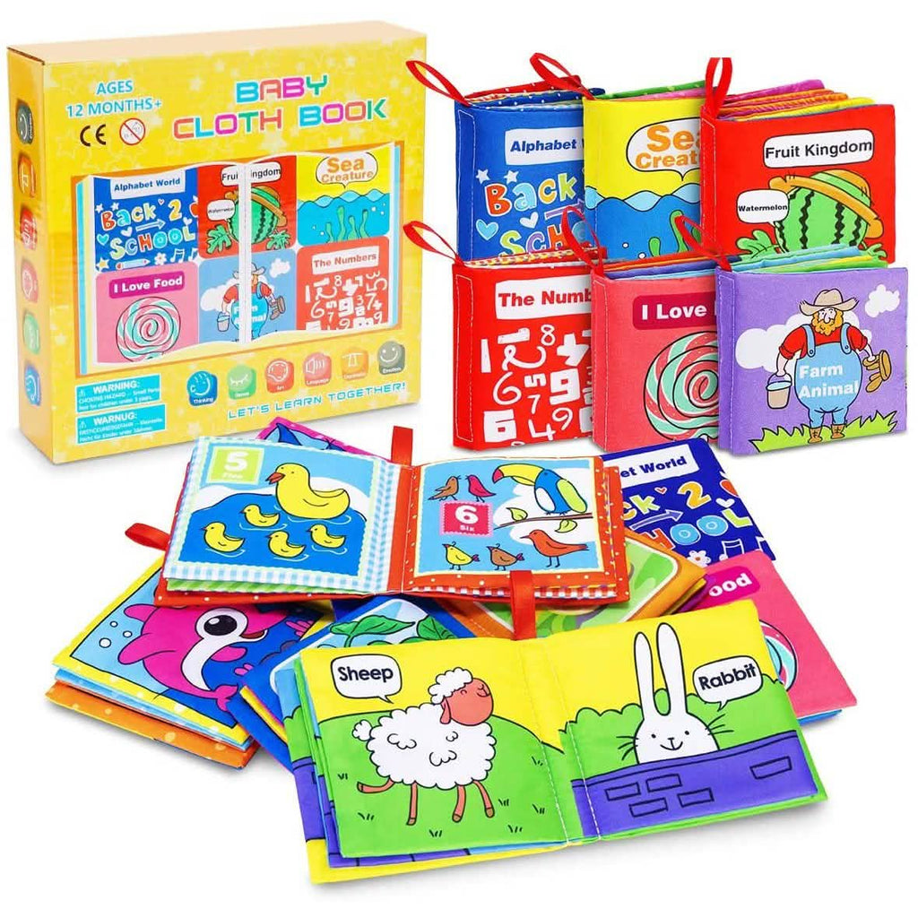 Lot de 6 : Livres en Tissu Magicfun pour Bébés