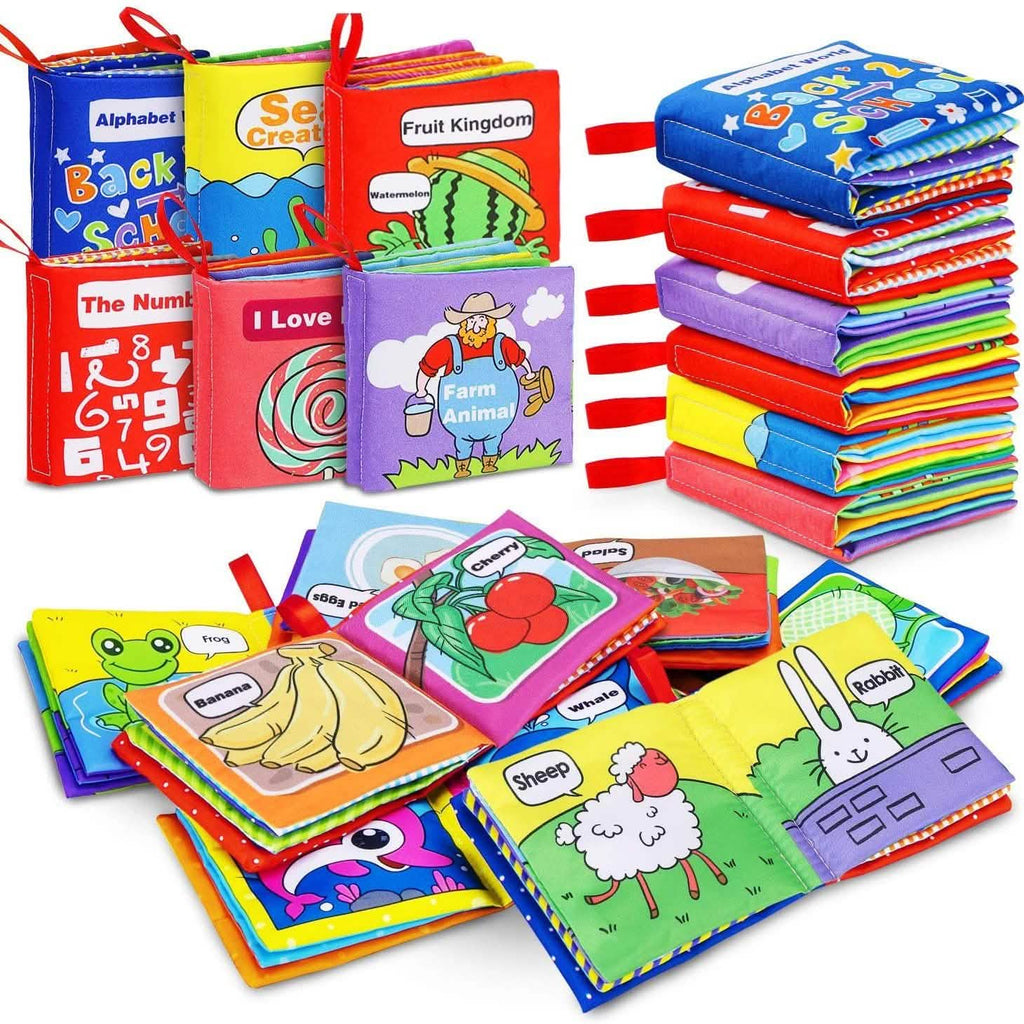 Lot de 6 : Livres en Tissu Magicfun pour Bébés