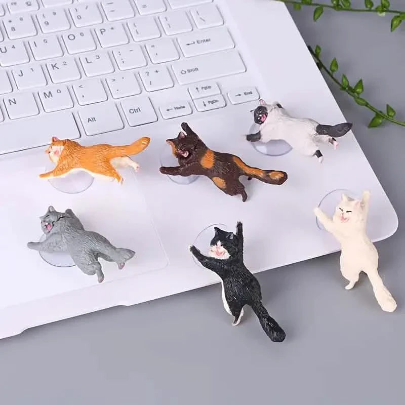 Lot de 6 : Support de téléphone portable universel et mignon en forme de chat