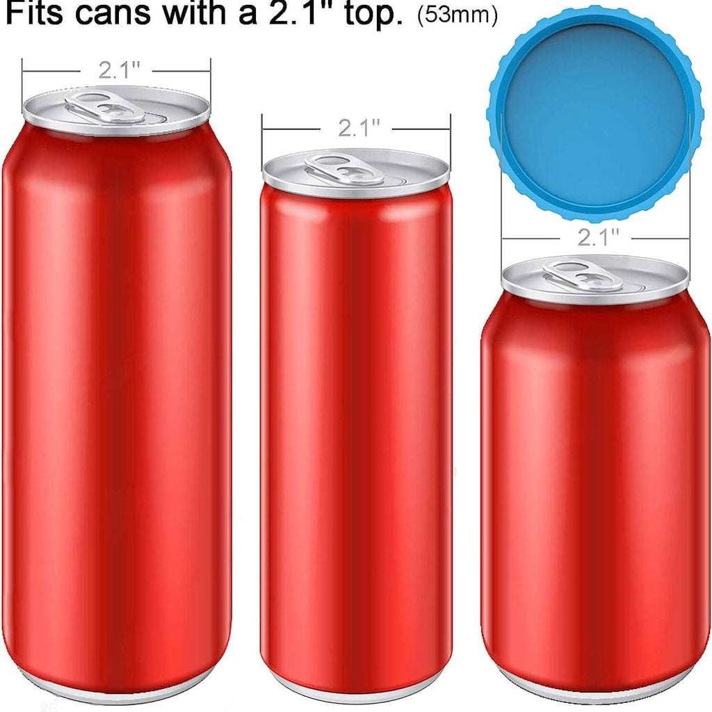 Paquet de 6 : Couvercles en silicone pour canettes s'adaptant aux canettes de soda standard